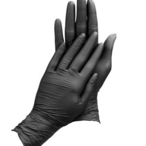 Rękawiczki nitrylowe czarne bezpudrowe rozmiar L 1 para